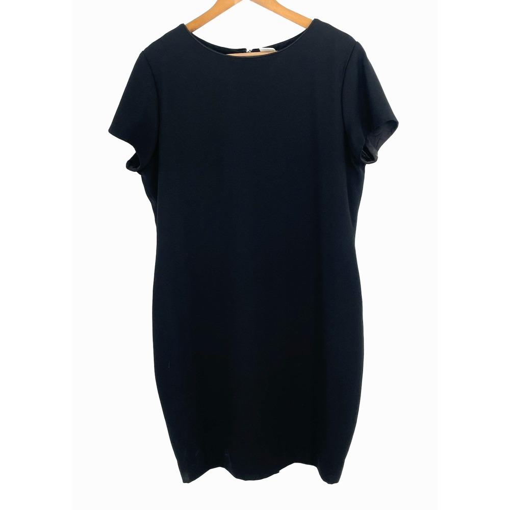Liz Clairborne Size‎ 14 Dress Black Shift Lined Back Zip